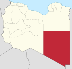 Die Lage von Al-Kufra in Libyen