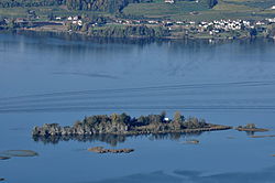 Insel Lützelau, Ansicht vom Etzel (Berg)