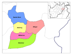 Lage der Distrikte in der Provinz Laghman