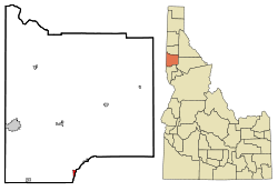 Latah County Idaho Incorporated and Unincorporated areas Juliaetta Highlighted.svg