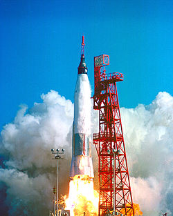 Start einer Atlas Rakete mit Mercury-Atlas 6 am LC-14.