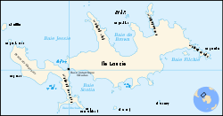 Karte der Insel Laurie mit Lage der Orcadas-Station