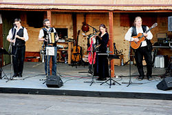 Laway bei einer Aufführung des Freilichttheaterstücks „Dusend Dalers“ im Sommer 2006.