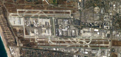 Satellitenaufnahme des Flughafen Los Angeles