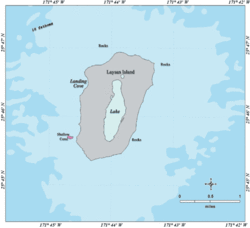 Karte der Insel Laysan