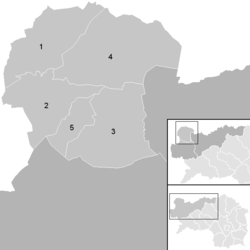 Lage der Gemeinde Politische Expositur Bad Aussee   in der Expositur Bad Aussee (anklickbare Karte)