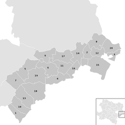 Lage der Gemeinde Bezirk Bruck an der Leitha   im Bezirk Bruck an der Leitha (anklickbare Karte)