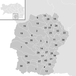 Lage der Gemeinde Bezirk Deutschlandsberg   im Bezirk Deutschlandsberg (anklickbare Karte)