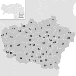 Lage der Gemeinde Bezirk Feldbach   im Bezirk Feldbach (anklickbare Karte)