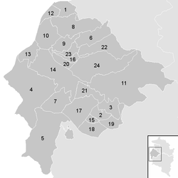 Lage der Gemeinde Bezirk Feldkirch   im Bezirk Feldkirch (anklickbare Karte)