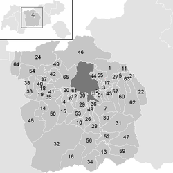 Lage der Gemeinde Bezirk Innsbruck Land   im Bezirk Innsbruck Land (anklickbare Karte)
