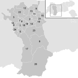 Lage der Gemeinde Bezirk Imst   im Bezirk Imst (anklickbare Karte)