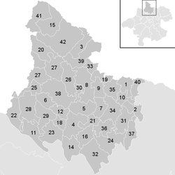 Lage der Gemeinde Bezirk Rohrbach   im Bezirk Rohrbach (anklickbare Karte)