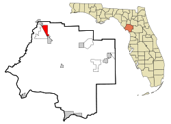 Levy County Florida Incorporated and Unincorporated areas Andrews Highlighted.svg