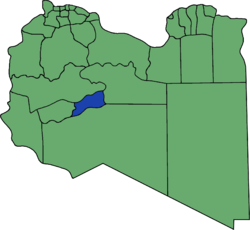 Die Lage von Sabha in Libyen