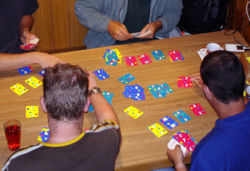 Ligrettospiel mit vier Spielern
