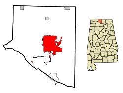 Limestone County Alabama Incorporated and Unincorporated areas Athens Highlighted.svg