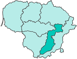 Karte Bistum Kaišiadorys