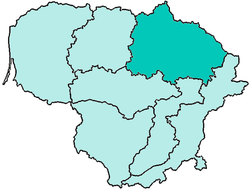 Karte Bistum Panevėžys