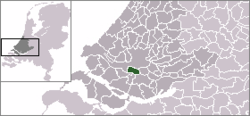 Lage der Gemeinde Albrandswaard in den Niederlanden