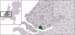 Lage der Gemeinde Cromstrijen in den Niederlanden