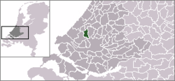 Lage von Delft in den Niederlanden