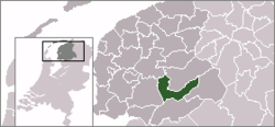 Lage von Heerenveen in den Niederlanden