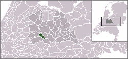 Lage der Gemeinde IJsselstein in den Niederlanden