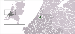 Lage von Leiden in den Niederlanden