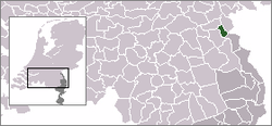 Lage der Gemeinde Mook en Middelaar in den Niederlanden