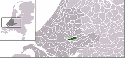 Lage der Gemeinde Nederlek in den Niederlanden