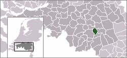 Lage der Gemeinde Nuenen, Gerwen en Nederwetten in den Niederlanden