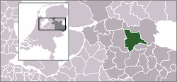 Lage der Gemeinde Ommen in den Niederlanden