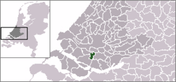 Lage von Oud-Beijerland in den Niederlanden