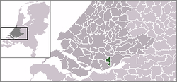 Lage der Gemeinde ’s-Gravendeel in den Niederlanden