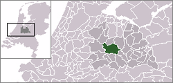 Lage von Utrecht in den Niederlanden