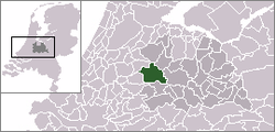 Lage von Woerden in den Niederlanden