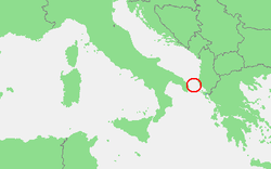 Karte von Straße von Otranto