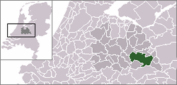 Lage der Gemeinde Utrechtse Heuvelrug in den Niederlanden