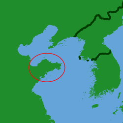 Lage der Shandong-Halbinsel