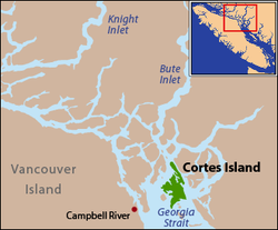 Lage von Cortes Island