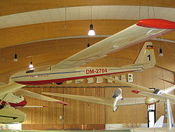 Ein Lommatzsch Favorit, ausgestellt im Deutschen Segelflugmuseum