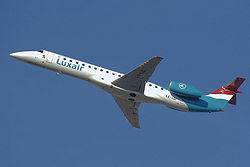 Eine Embraer 145 der Luxair