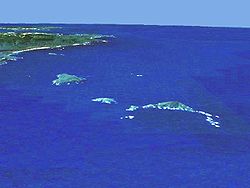 Lage der Maatsuyker-Inseln; oben links die tasmanische Südküste