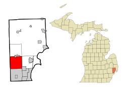 Macomb County Michigan Incorporated and Unincorporated areas Sterling Heights Highlighted.svg