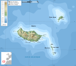 Topographische Karte der Inselgruppe