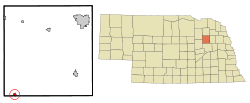 Madison County Nebraska Incorporated and Unincorporated areas Newman Grove Highlighted.svg