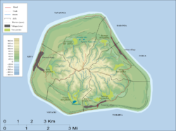 Karte von Mangaia