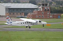 Ein Flugzeug der Manx2