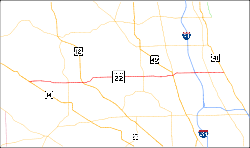 Karte der Illinois State Route 22